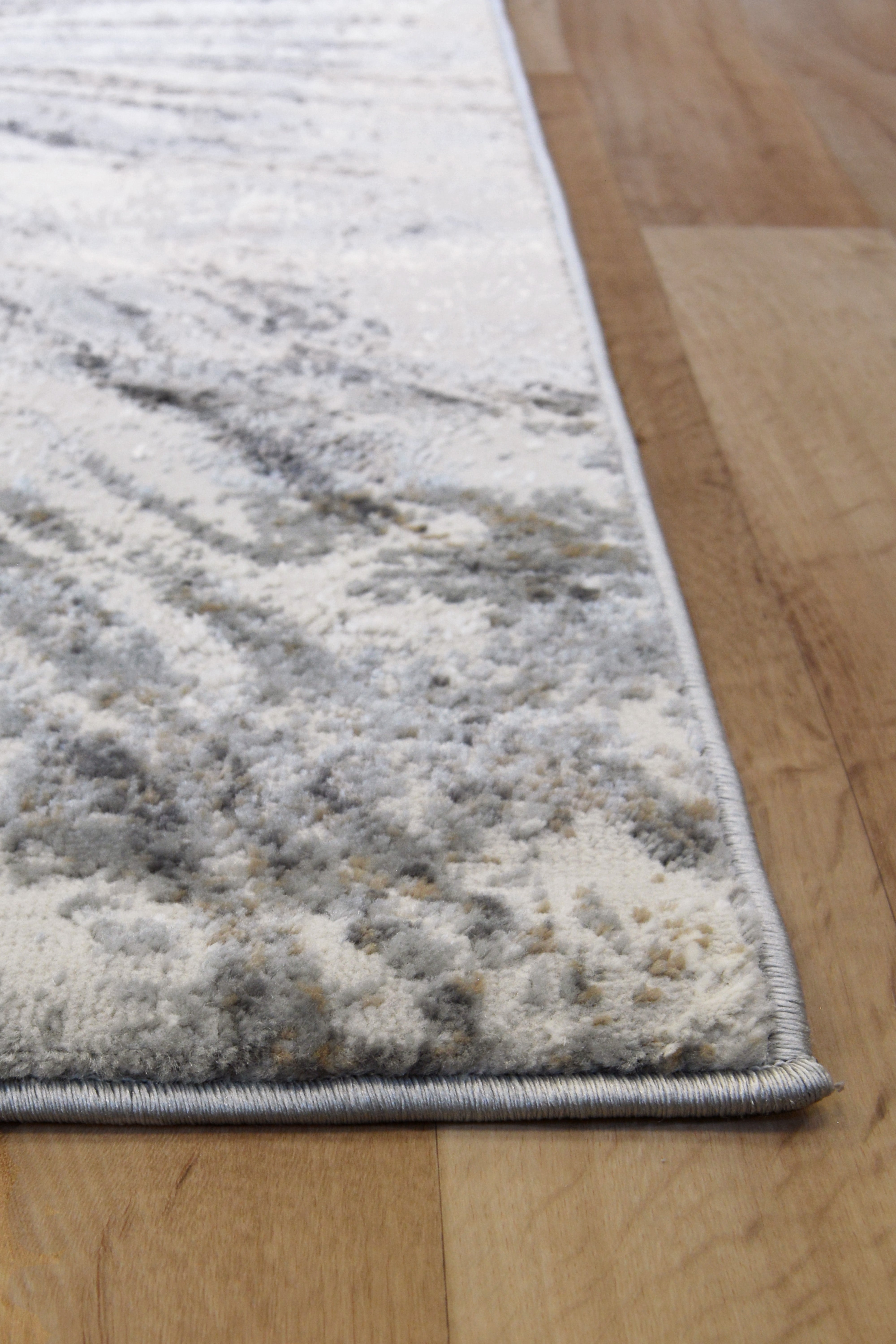 Abstract Burst - Grey & Ochre Rug for Chic Living Spaces