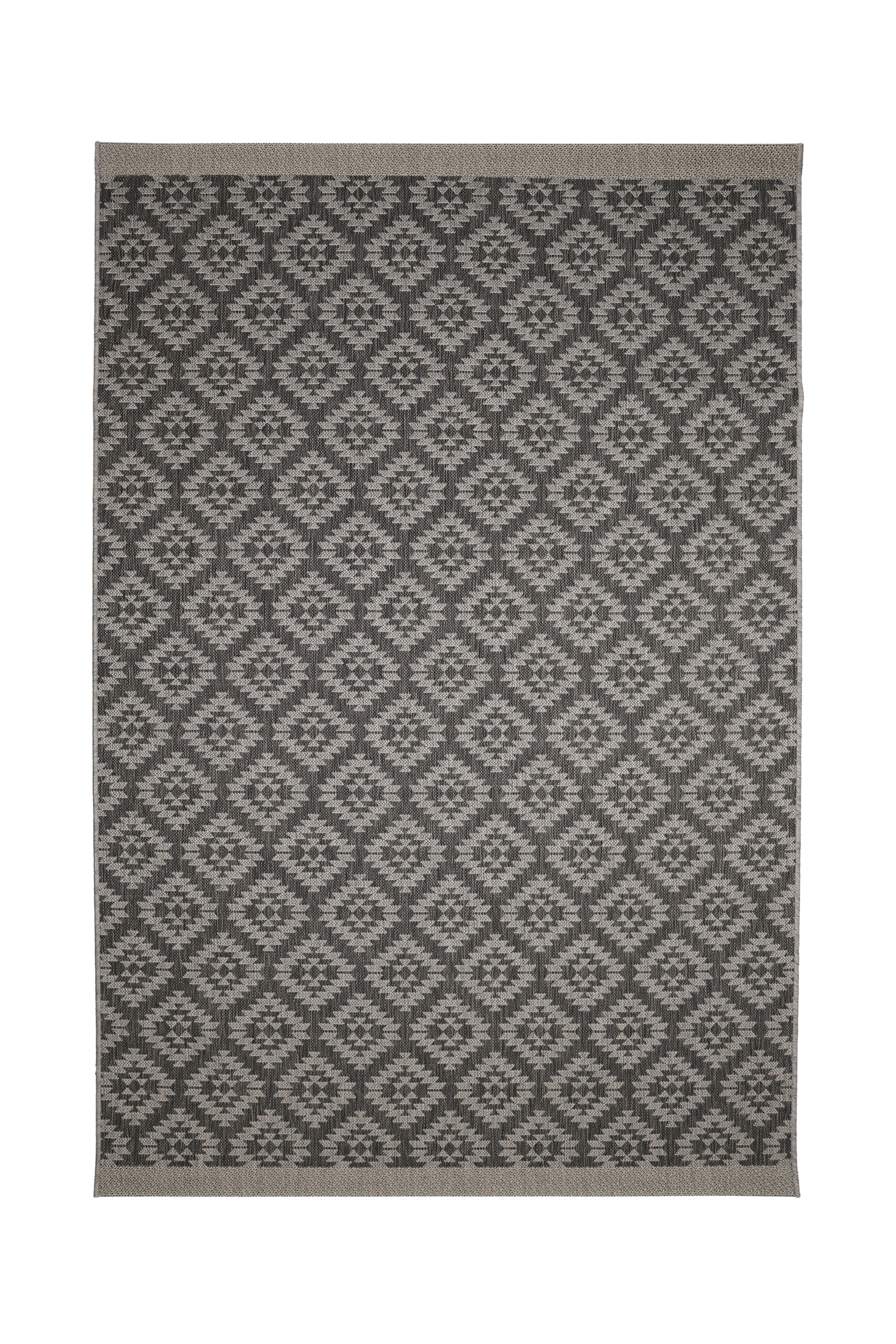 County Geneva - Geometric Rug in Black & Navy for Modern Homes