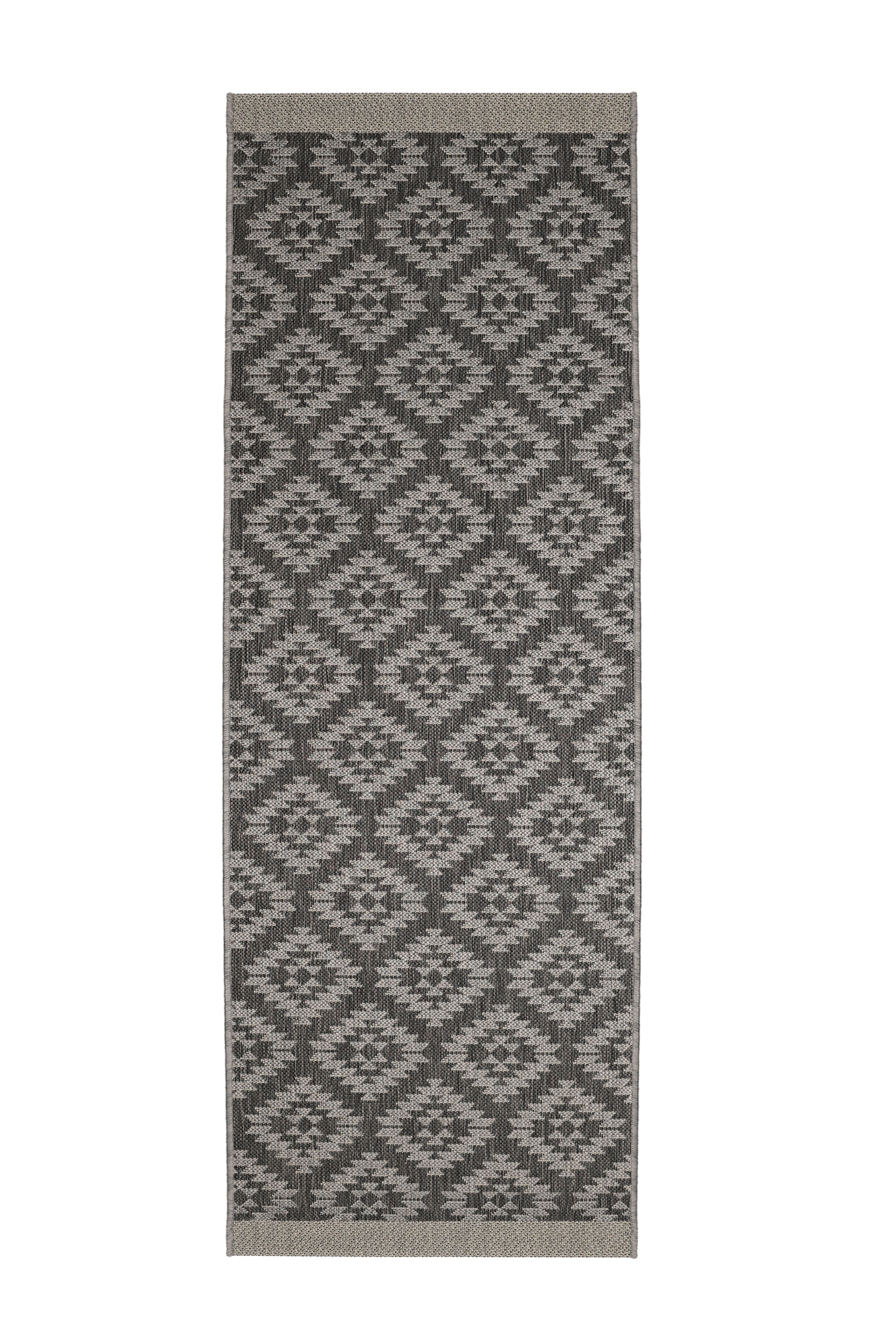 County Geneva - Geometric Rug in Black & Navy for Modern Homes