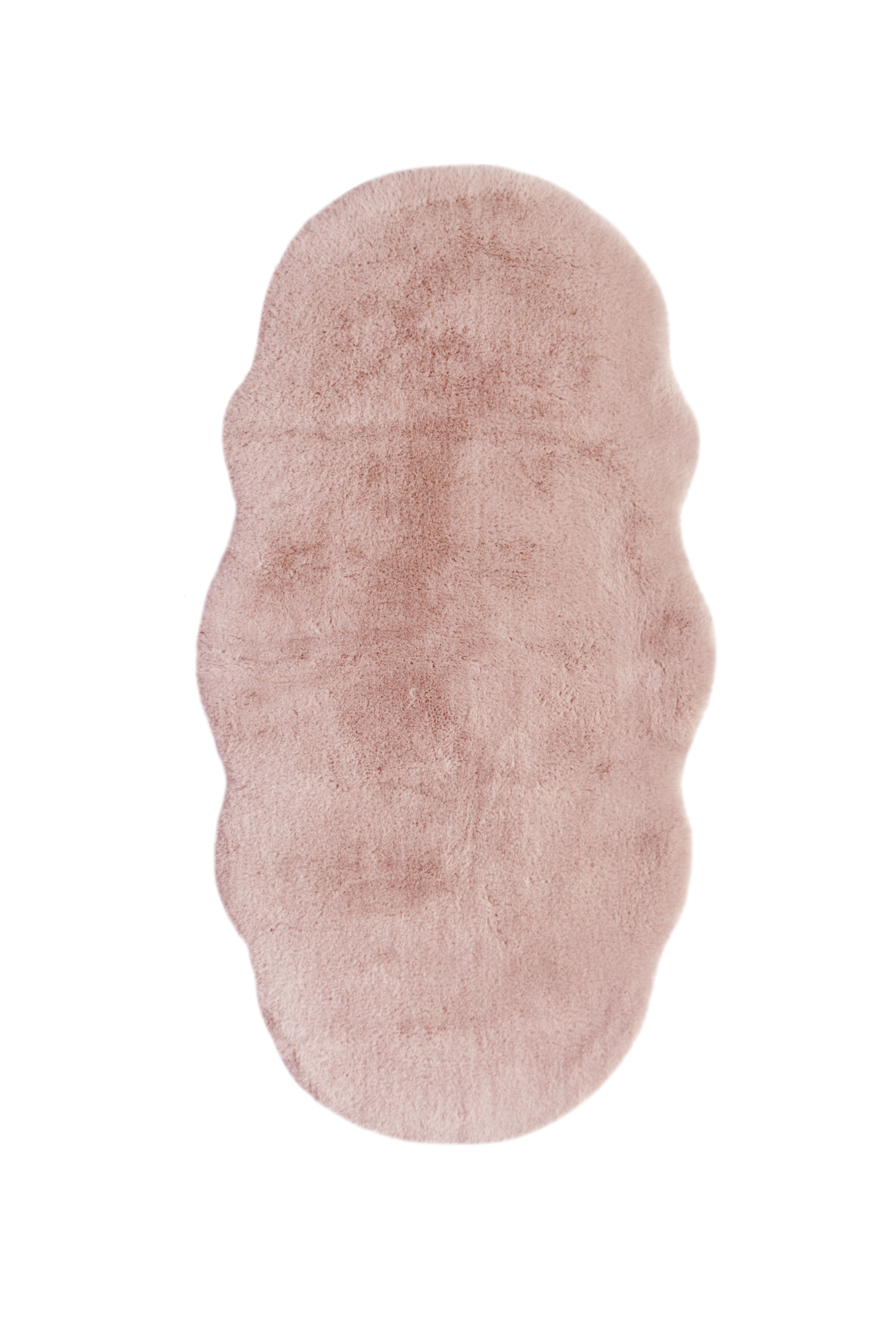 Luxury Faux Fur - Blush & Grey Rugs for Cozy Elegance