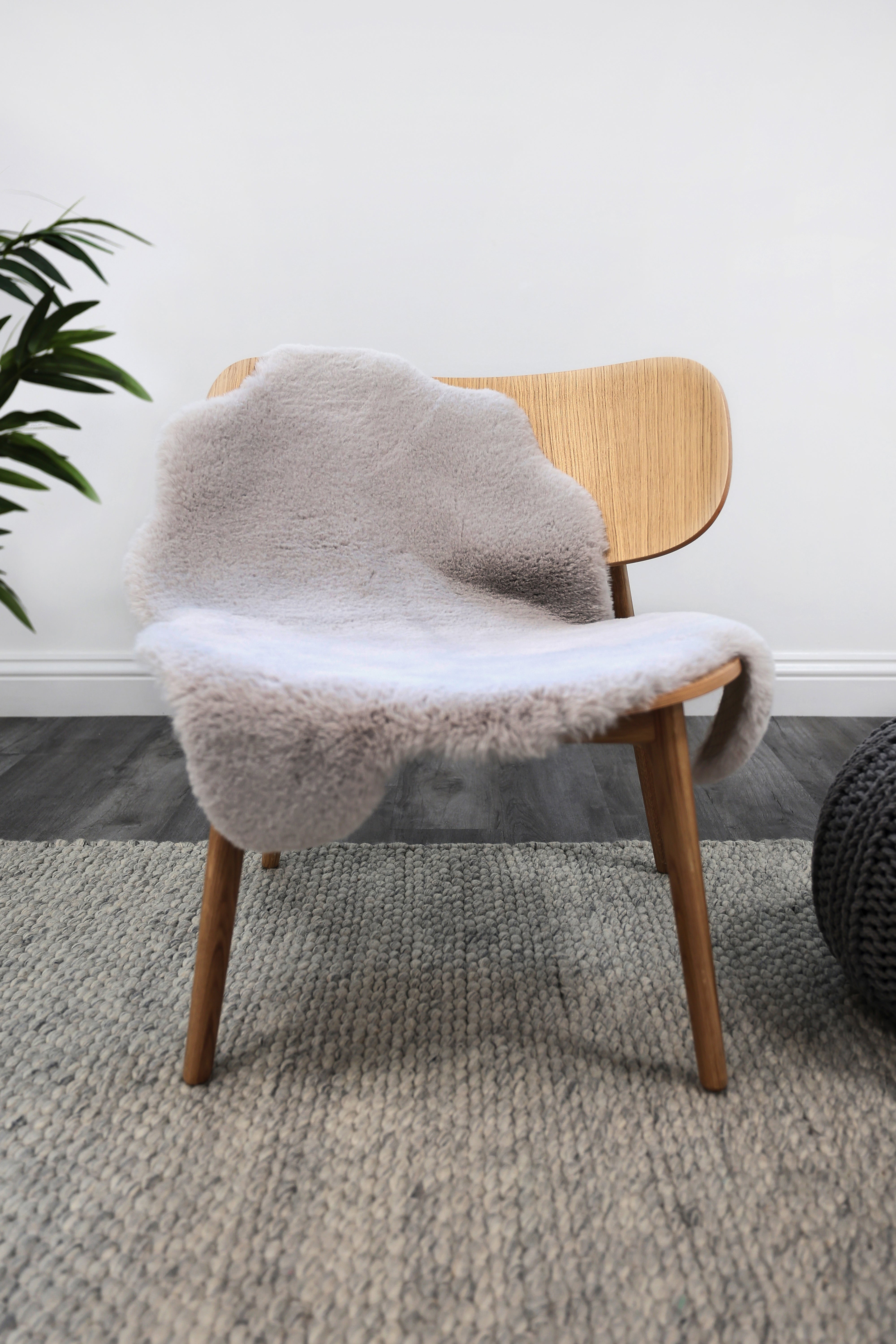 Luxury Faux Fur - Blush & Grey Rugs for Cozy Elegance