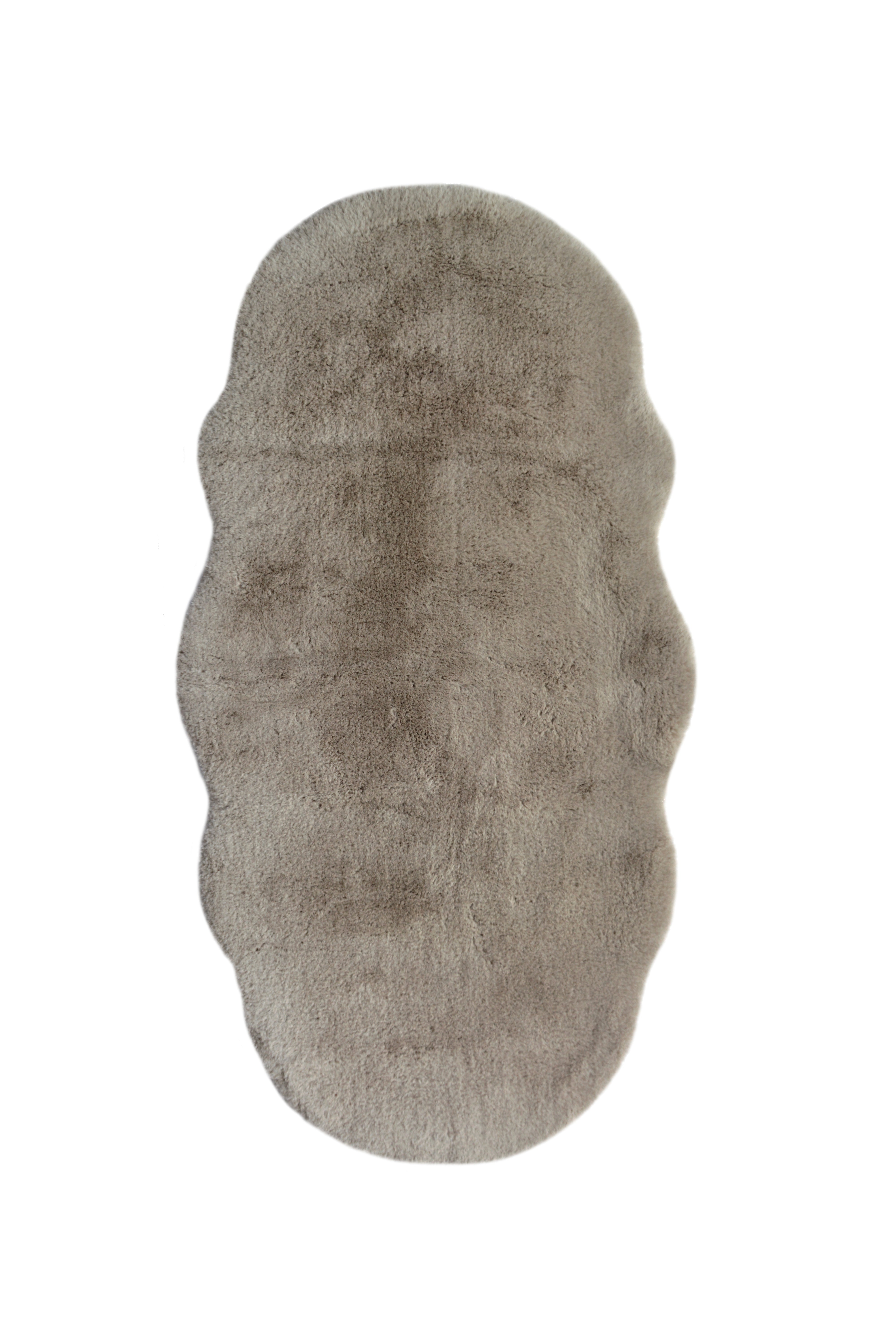 Luxury Faux Fur - Blush & Grey Rugs for Cozy Elegance