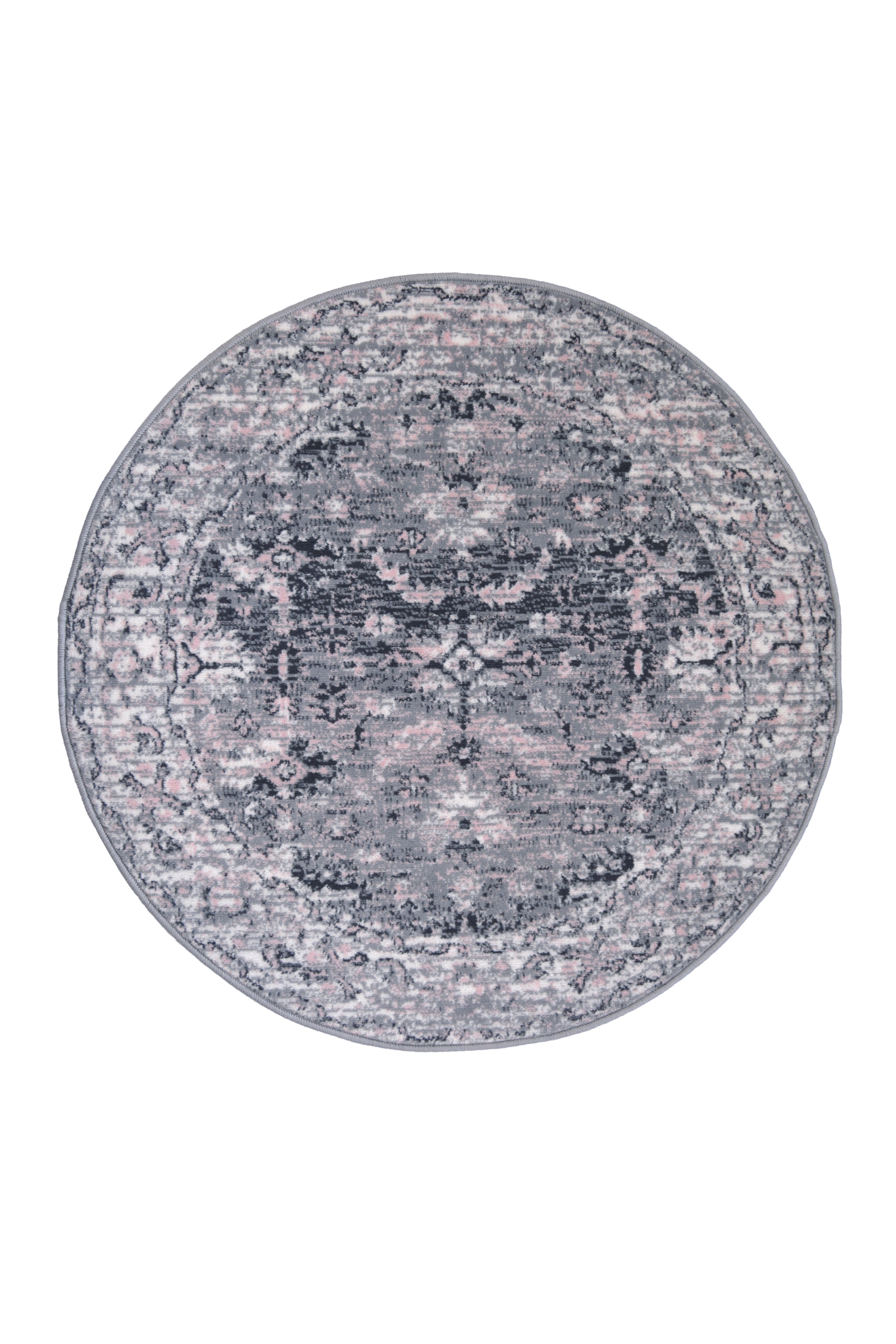 Maestro New Traditional Rug – Grey/Pink & Natural