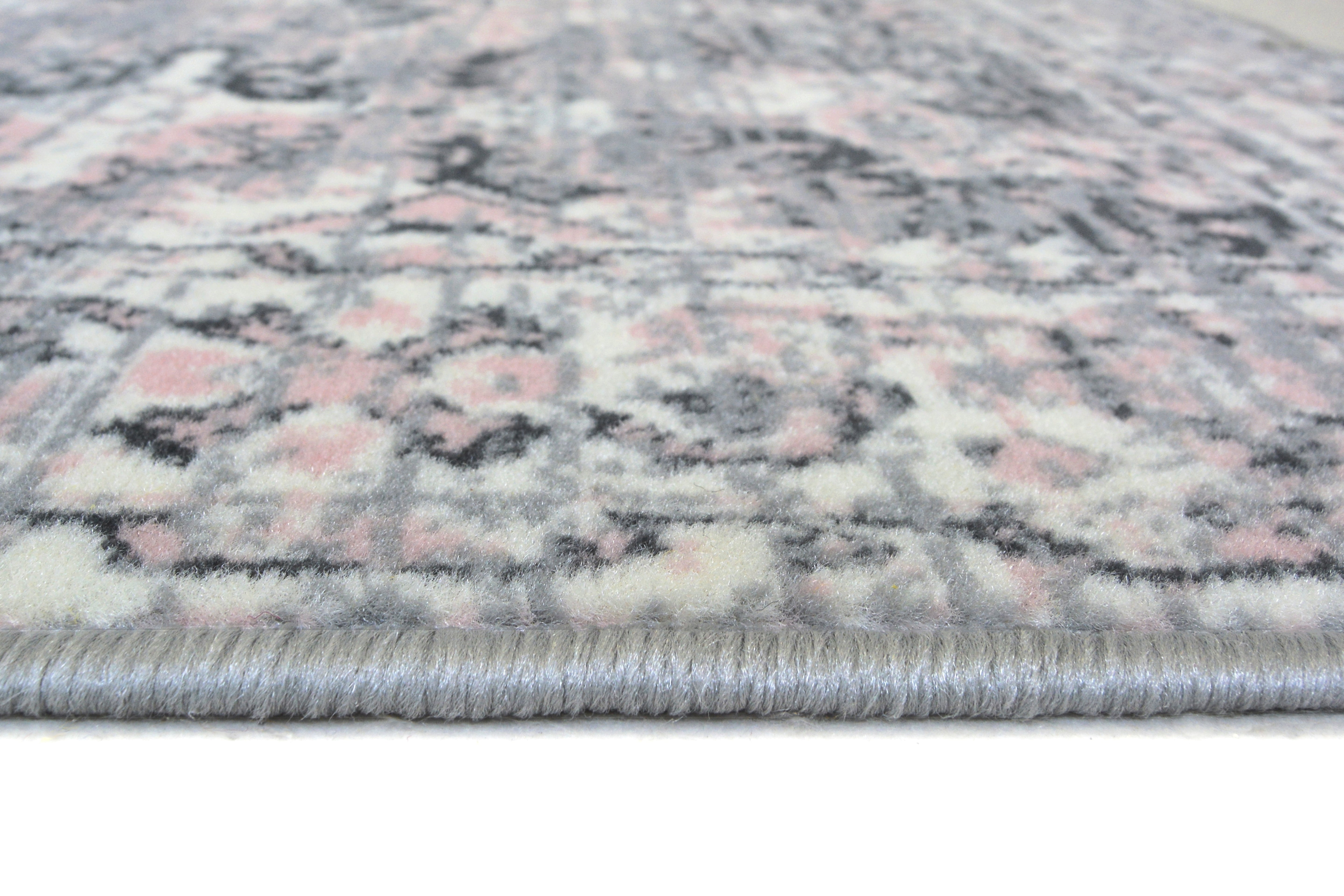 Maestro New Traditional Rug – Grey/Pink & Natural