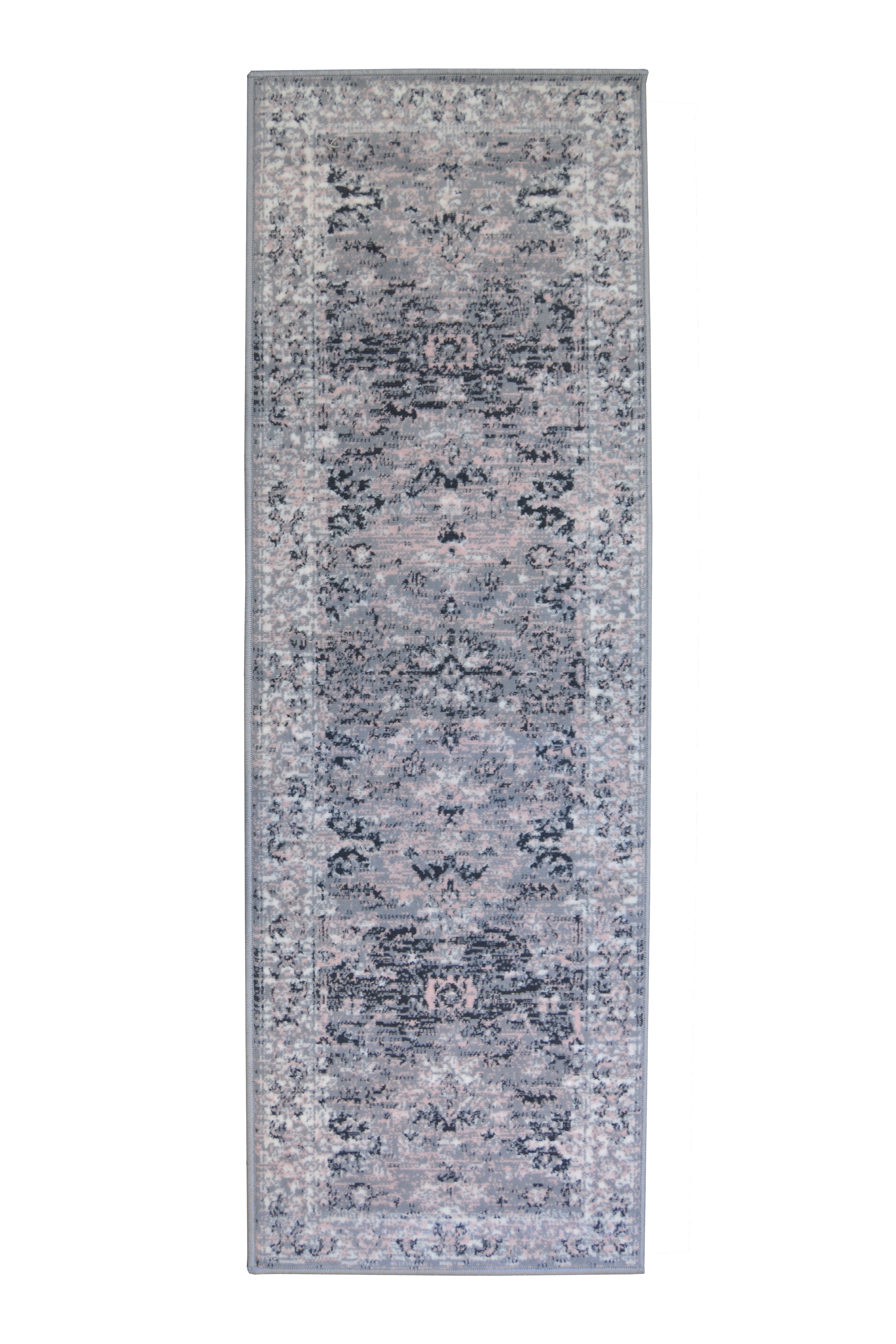 Maestro New Traditional Rug – Grey/Pink & Natural