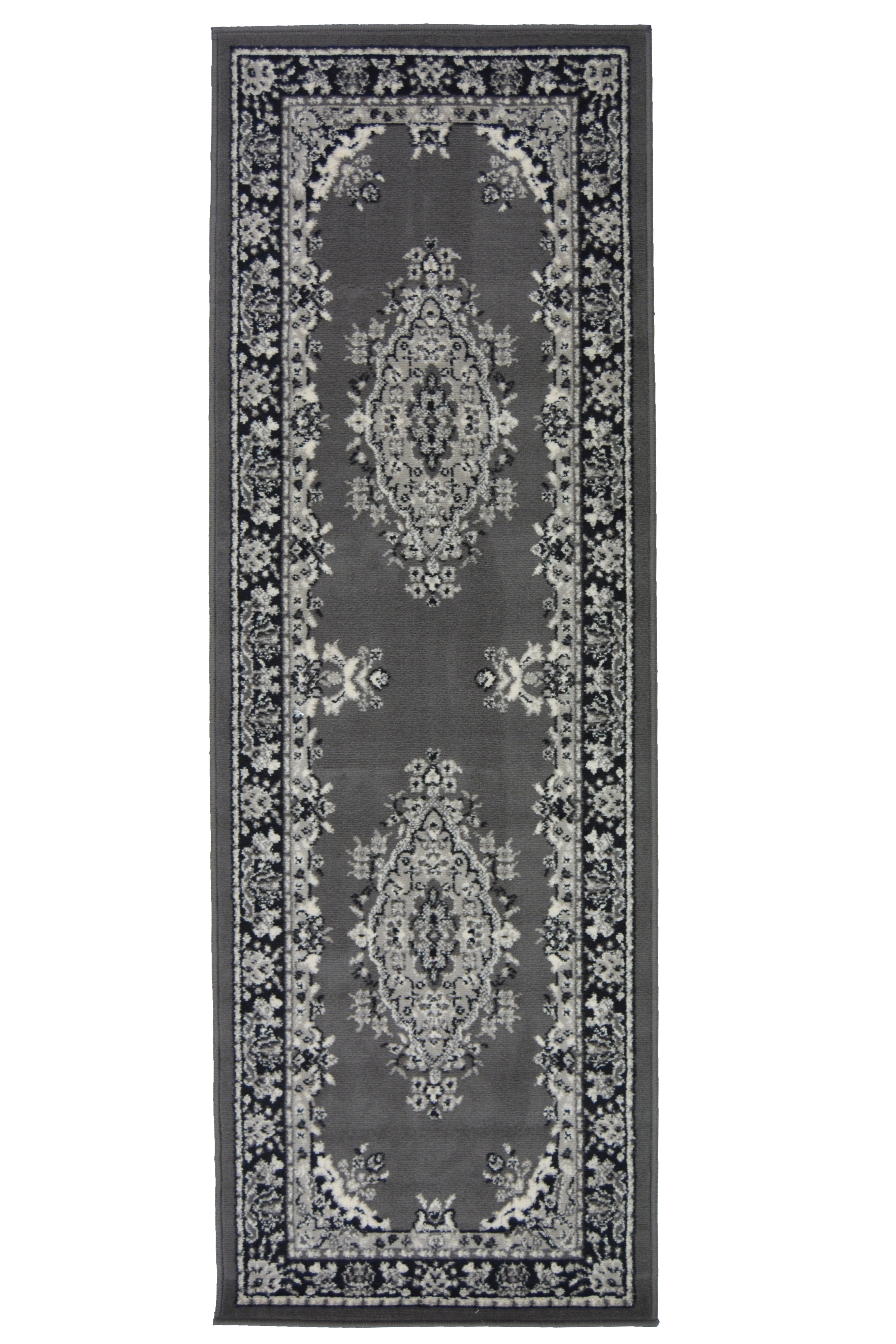 Maestro Traditional Rug – Red & Grey, Multiple Sizes