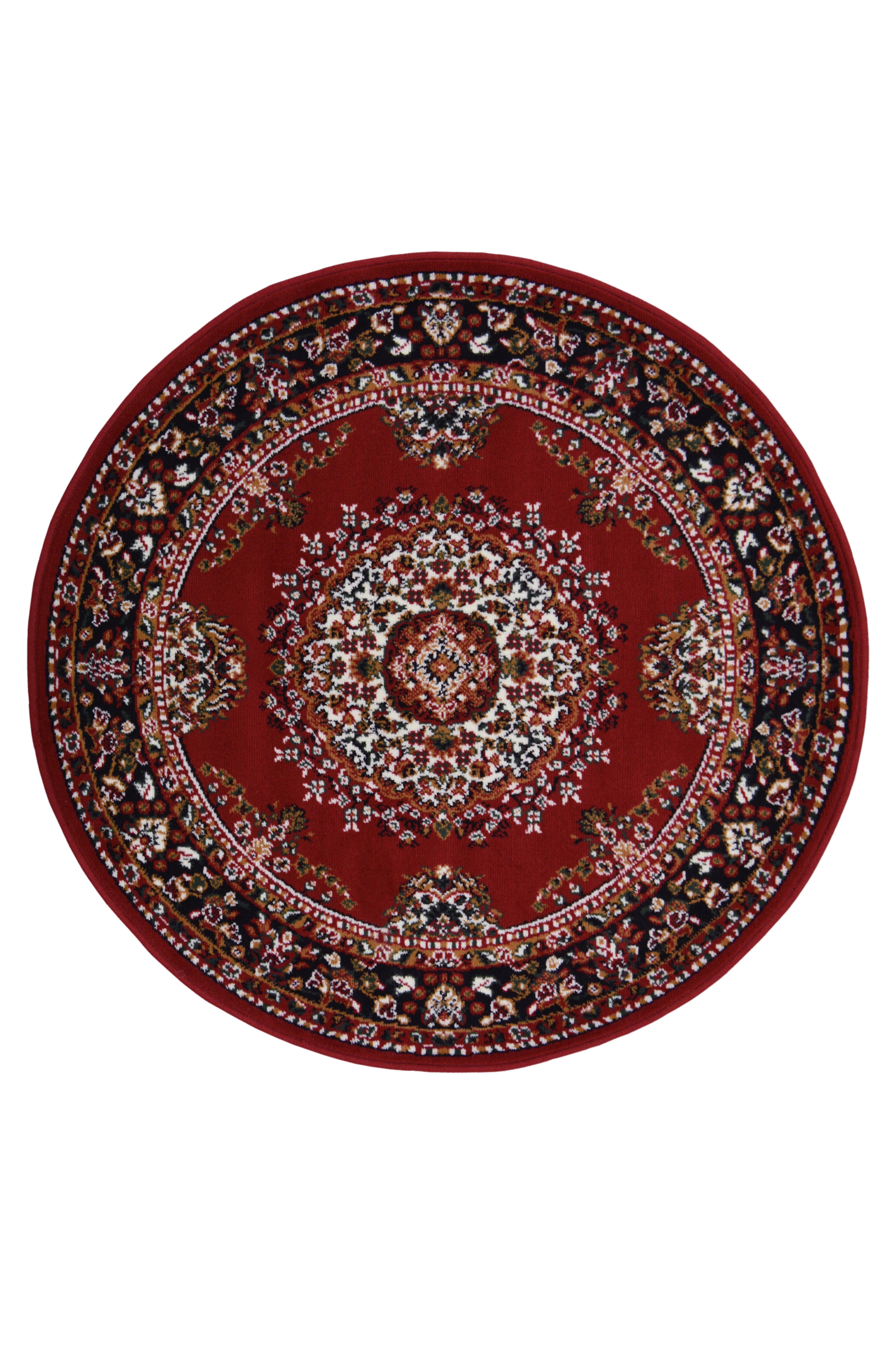 Maestro Traditional Rug – Red & Grey, Multiple Sizes, Hard-Wearing Polypropylene