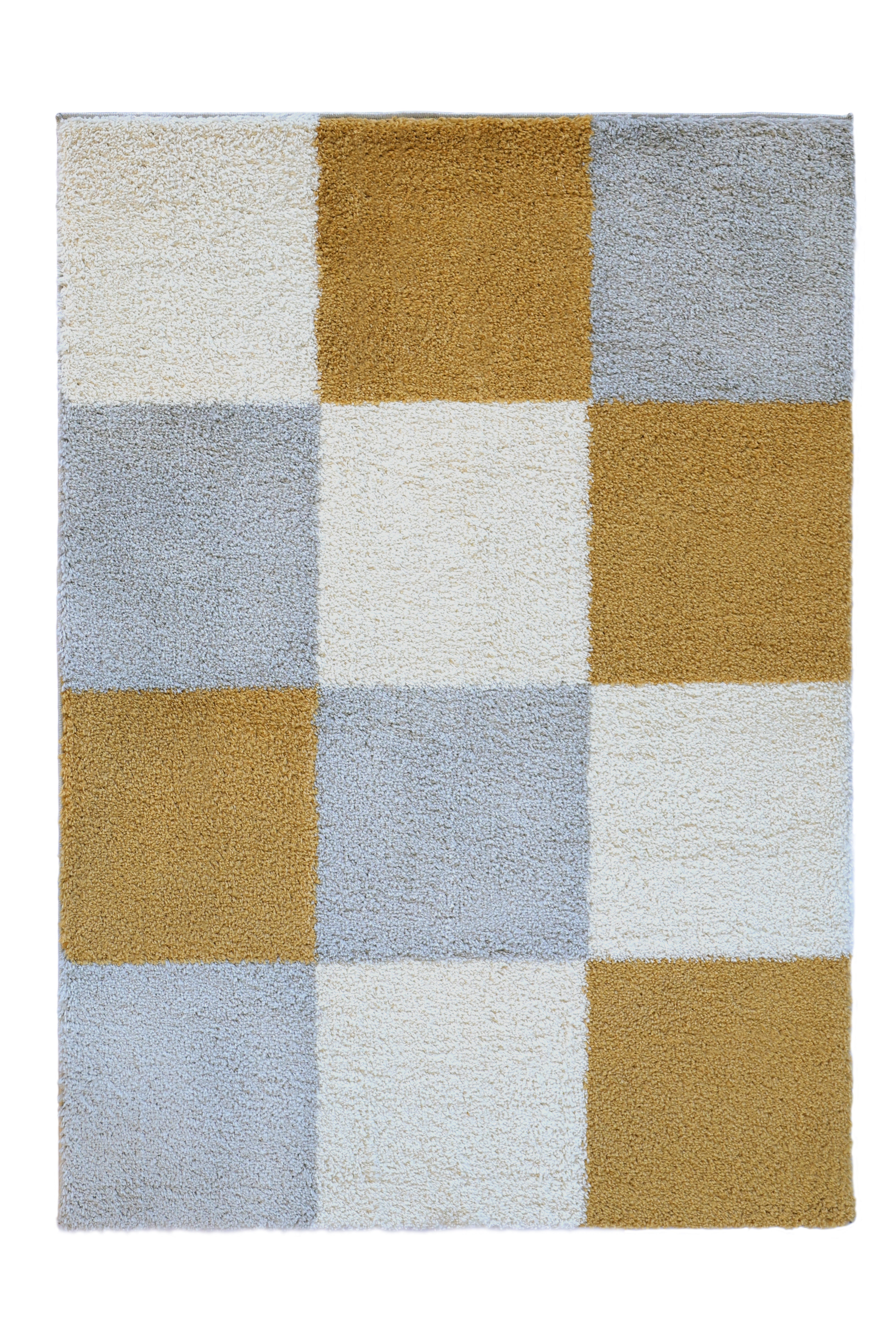 SNUG Blocks - Modern Checkered Shaggy Rug