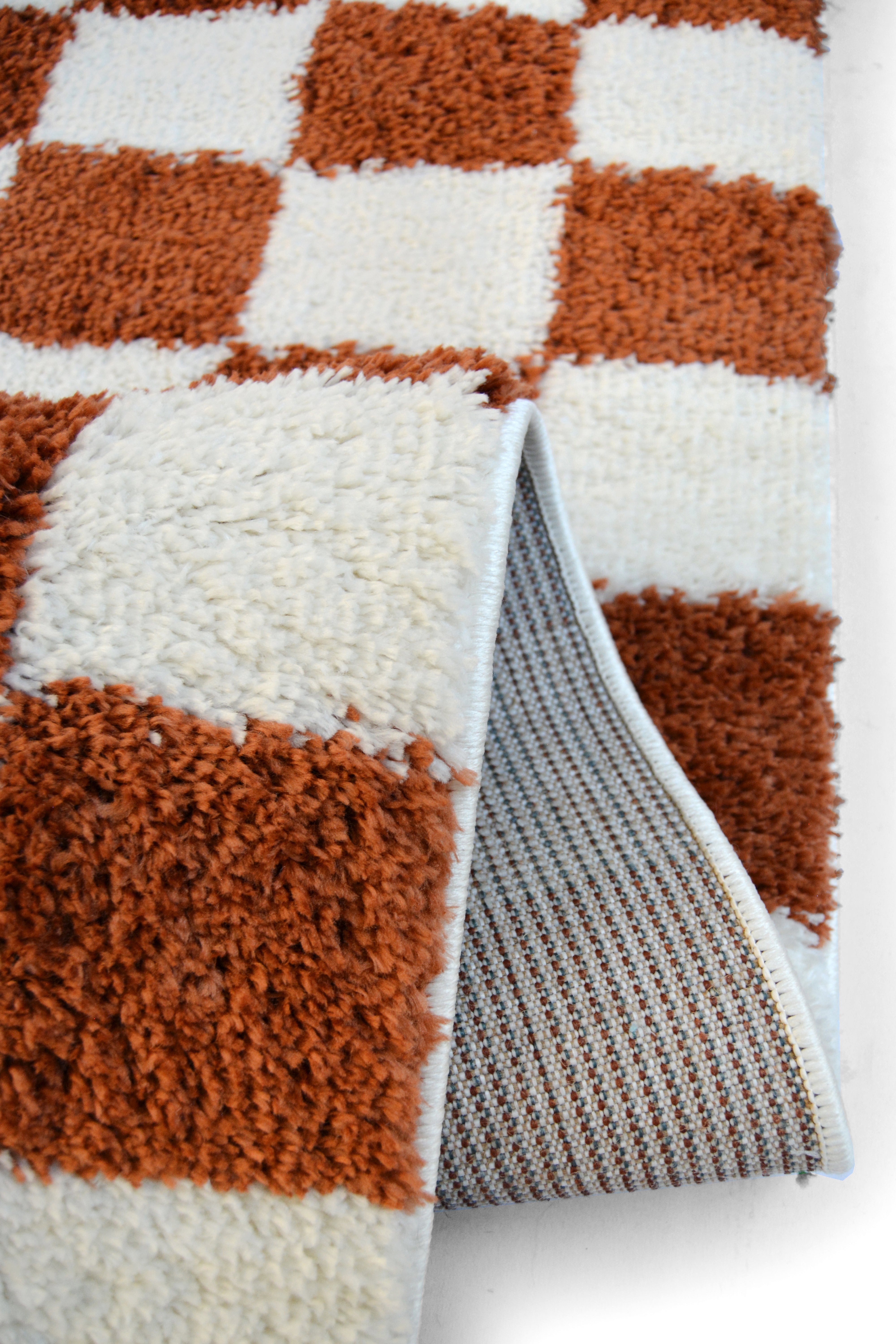 SNUG Checks - Checker Board Style Shaggy Rug