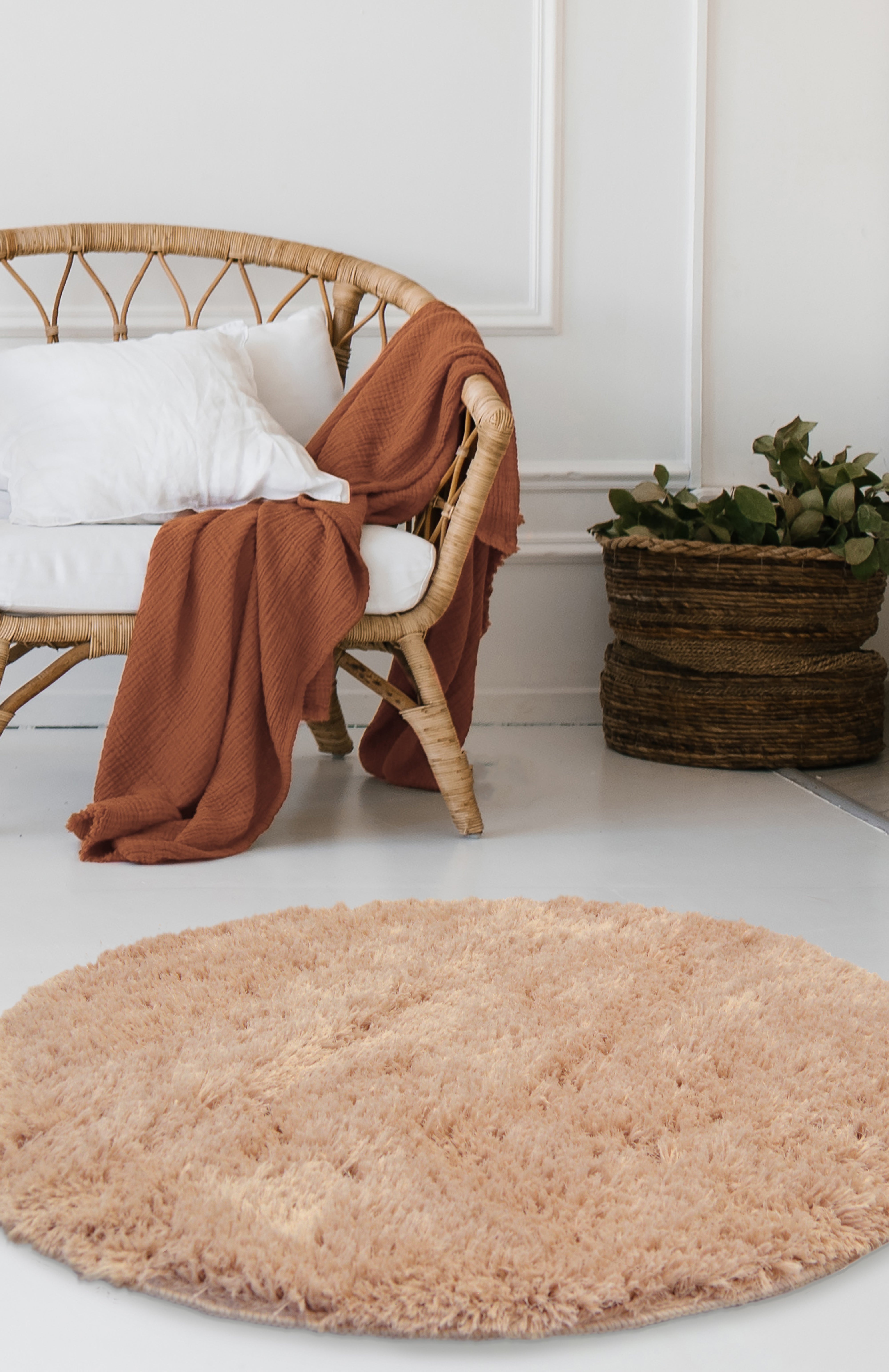 Soft Washable Elegance - Cozy Rugs in Ivory, Champagne, Grey & Pink