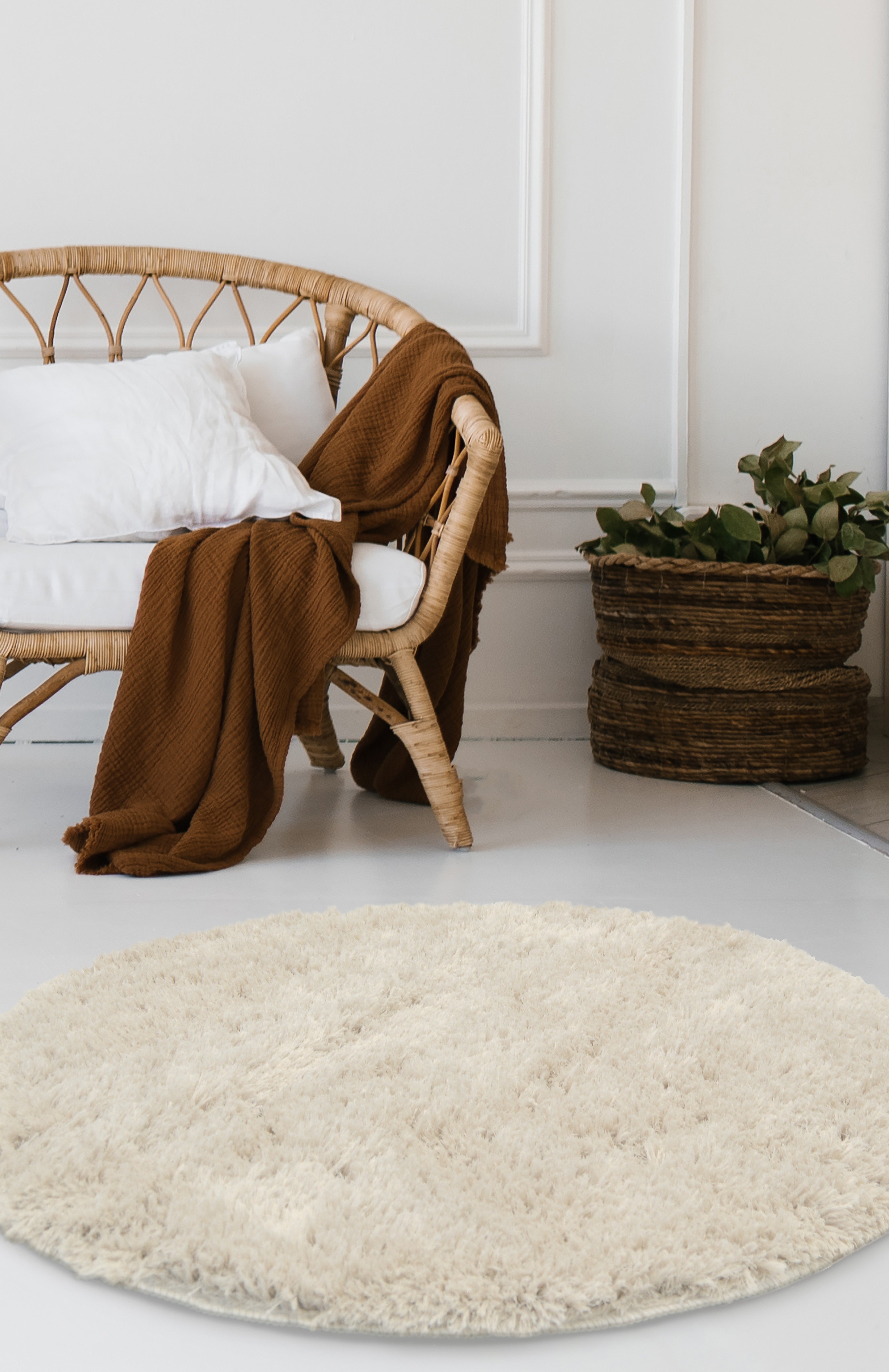 Soft Washable Elegance - Cozy Rugs in Ivory, Champagne, Grey & Pink