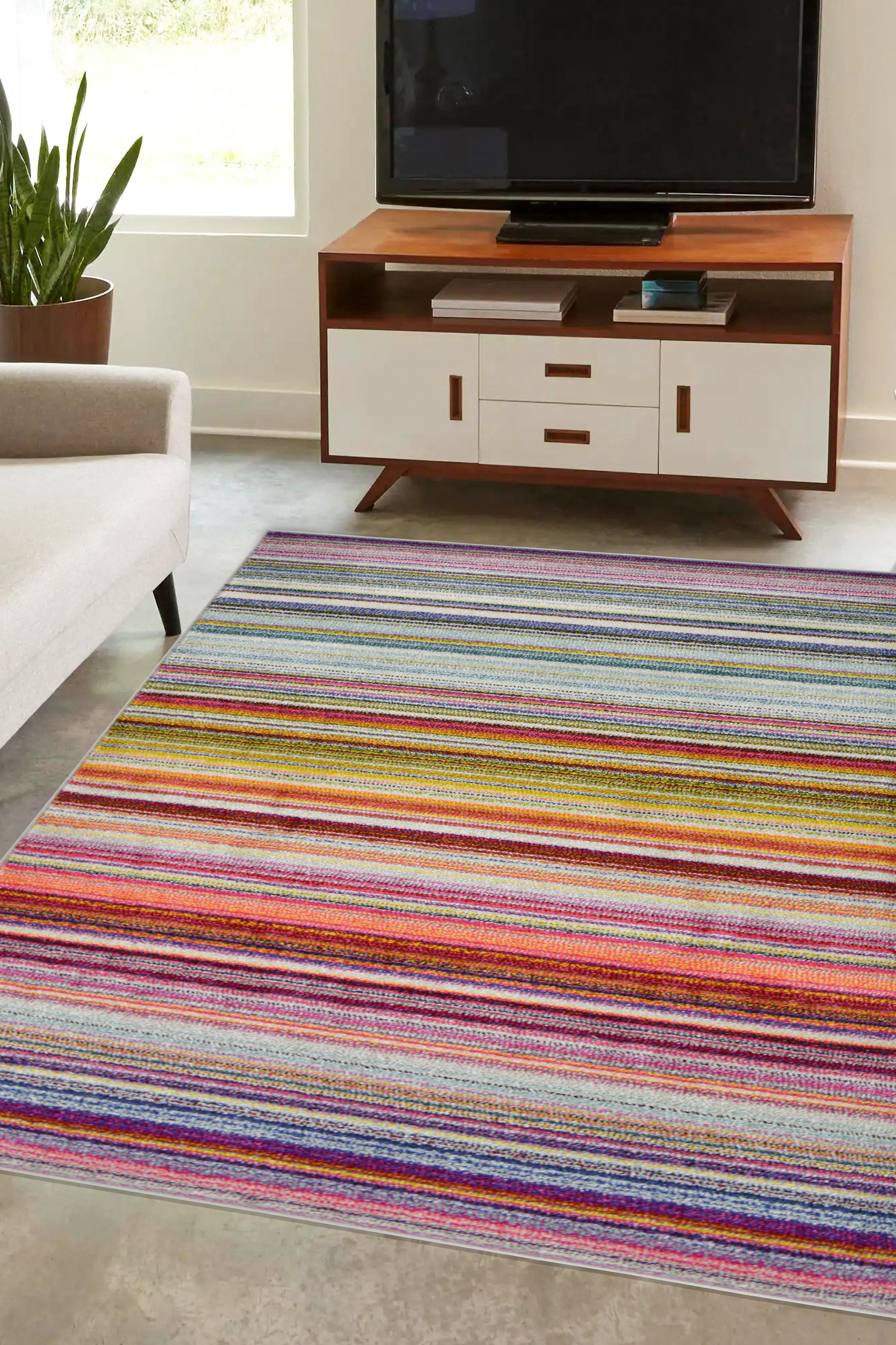 Vibrant Villa - Multi-Patterned Rug for Stylish Living Spaces