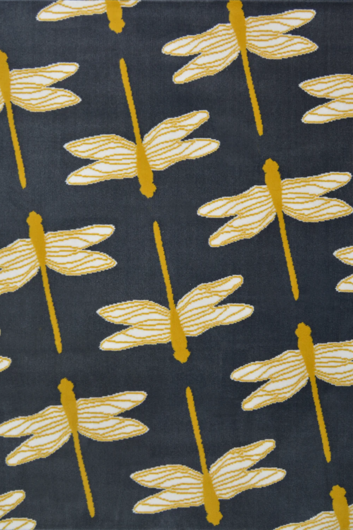 Maestro Dragonfly Charcoal & Silver Grey Rug – Contemporary Polypropylene Rug for Indoor Use, Various Sizes
