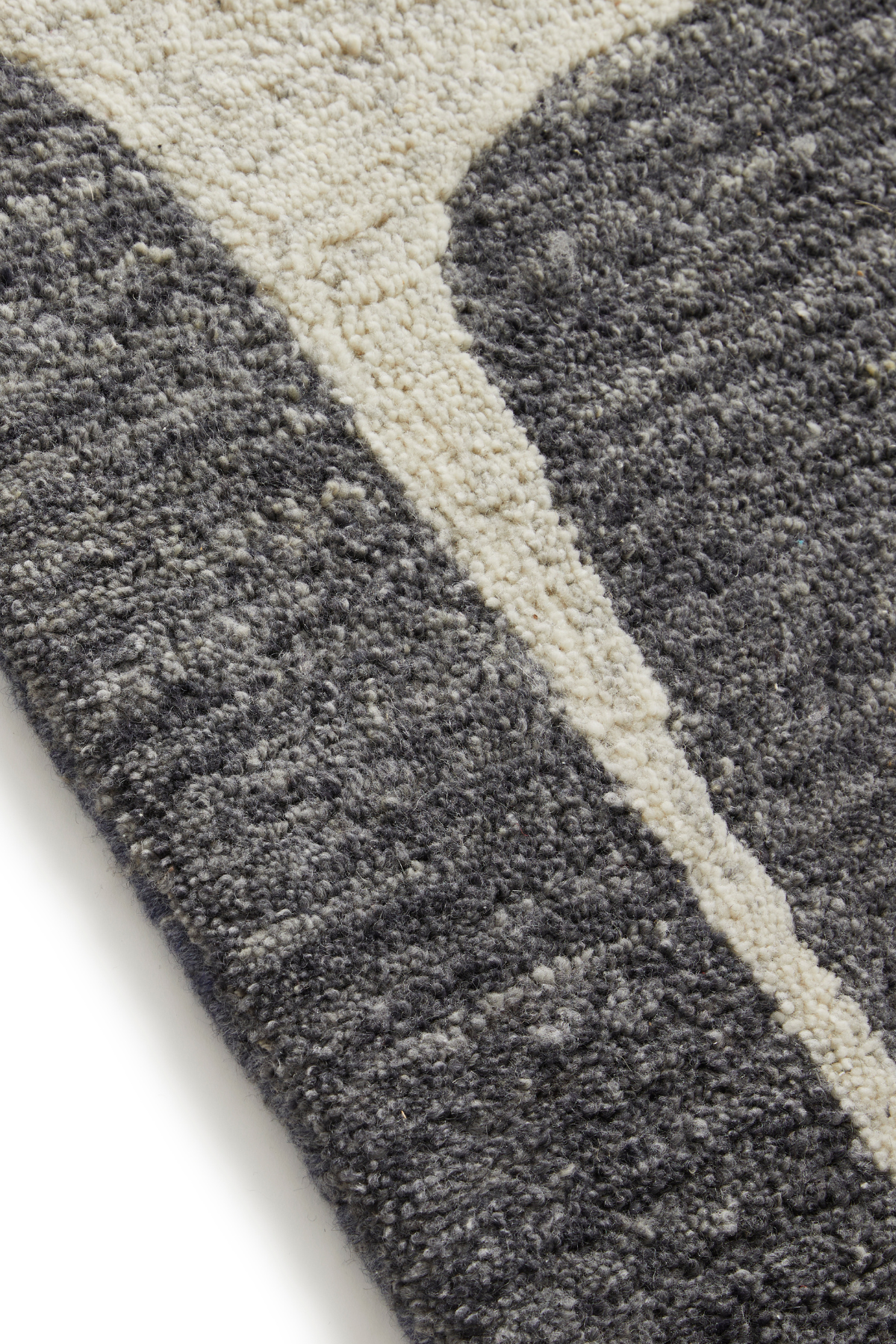VISTA Retro - Cream/Charcoal Wool Rug for Modern Living