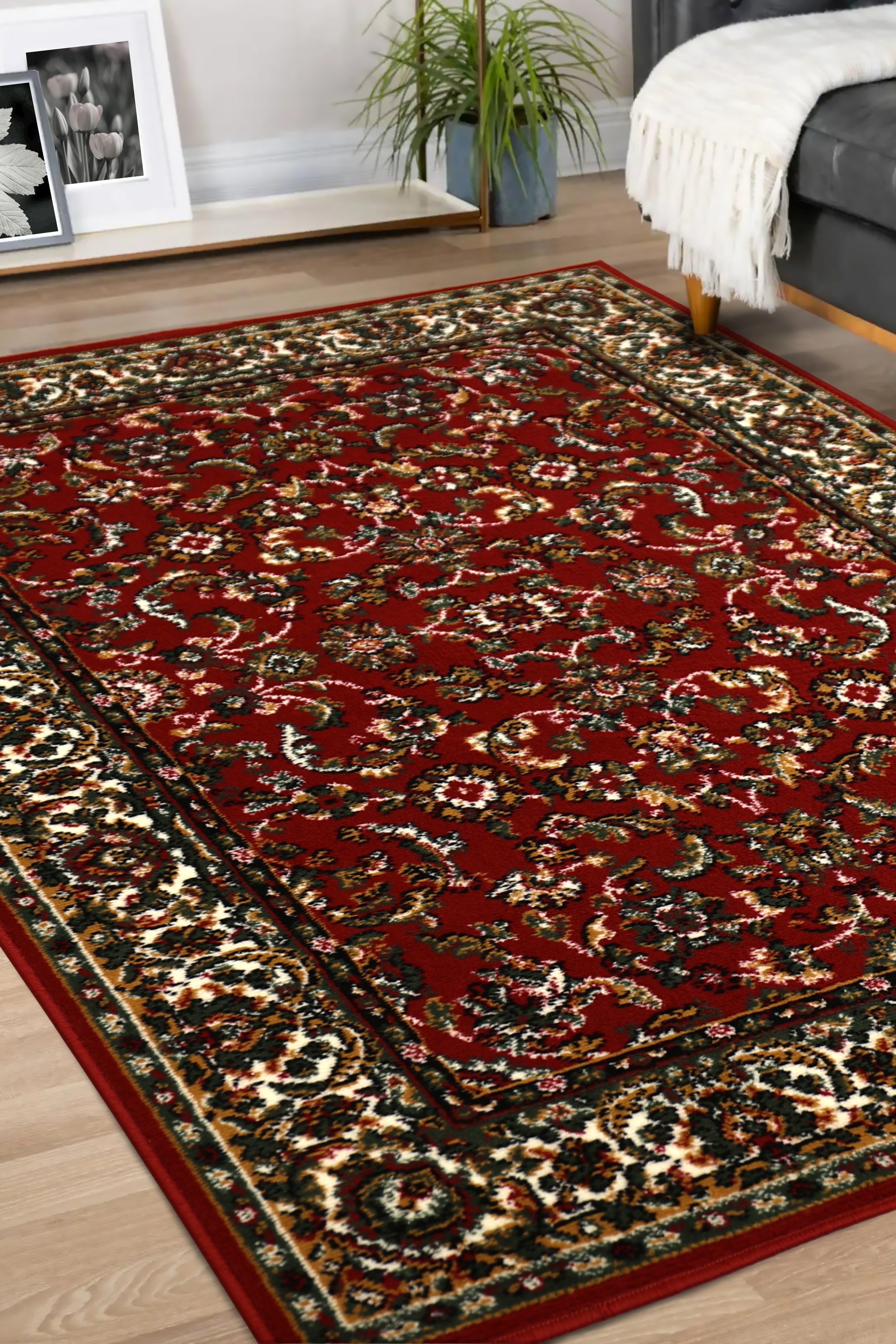 Maestro Beluchi Indoor Area Rug – Machine-Woven, Jute-Backed, Low Pile