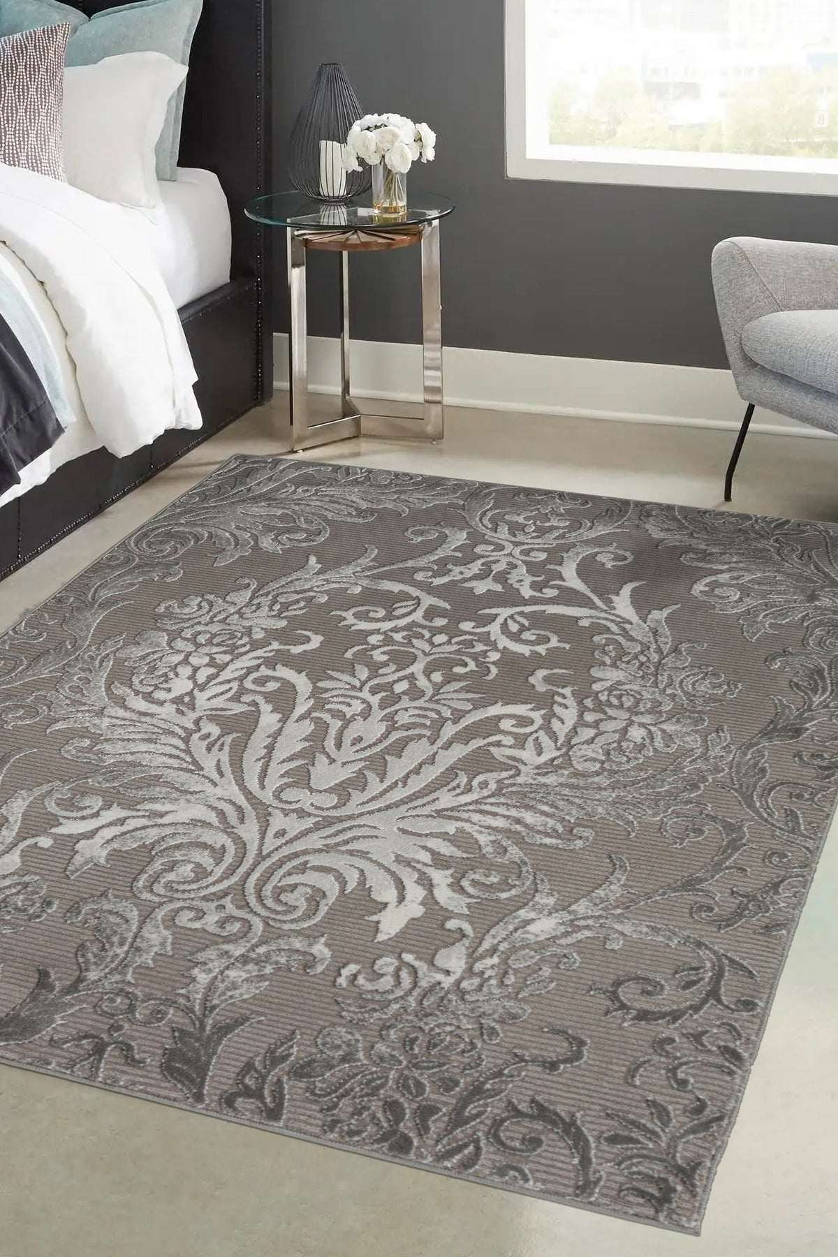 Avery Grey - Abstract Rug for Chic Living Spaces