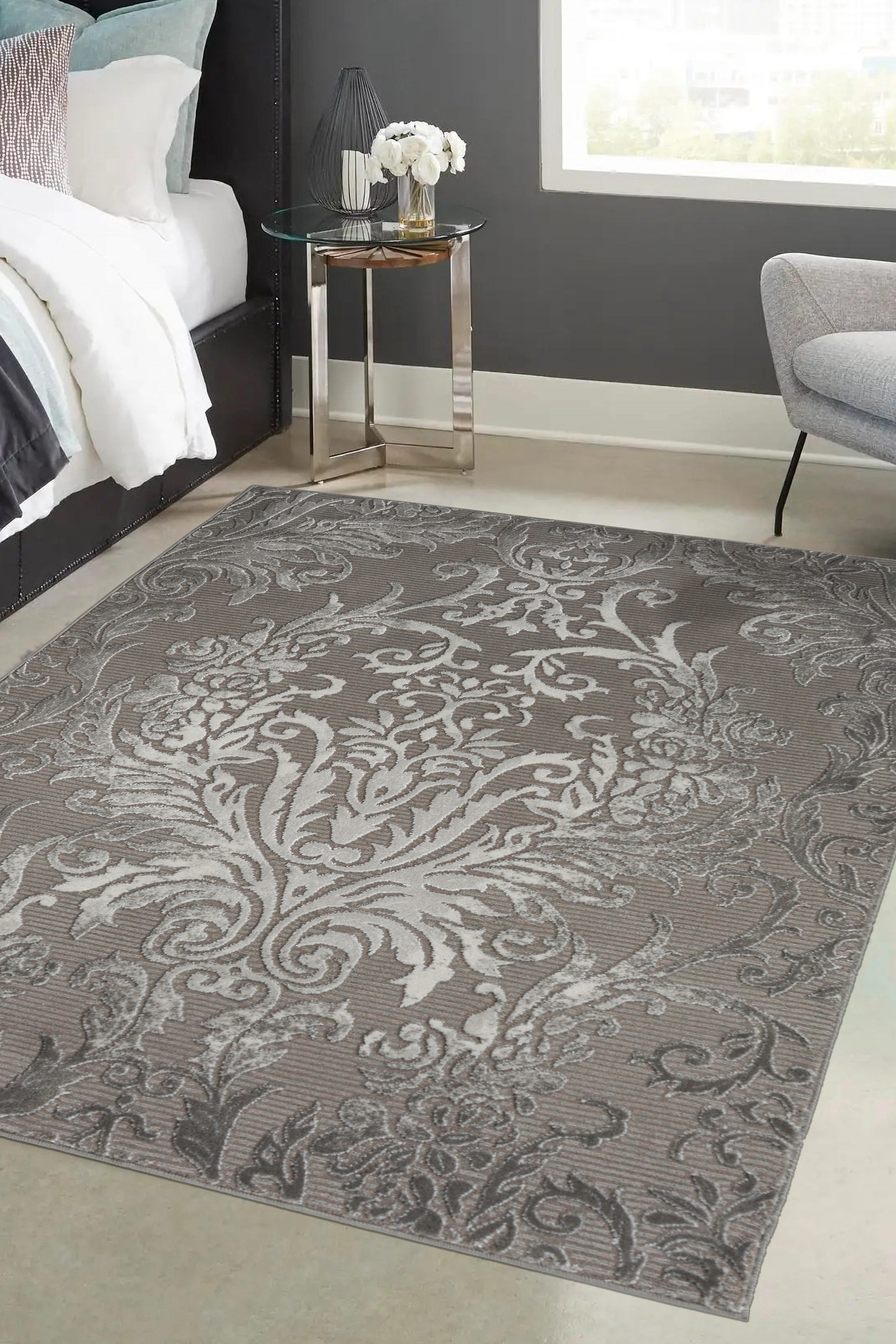 Avery Grey - Abstract Rug for Chic Living Spaces