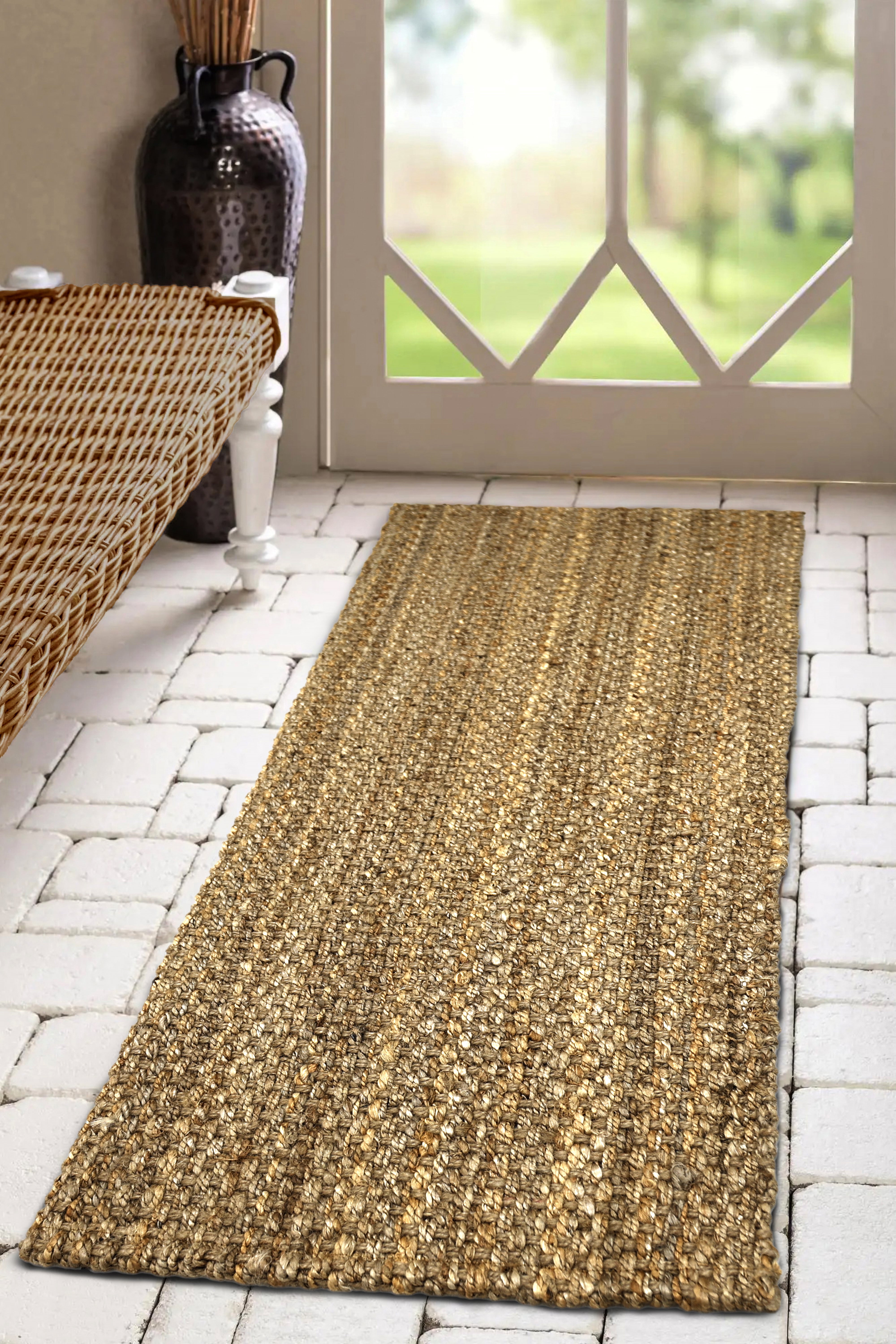 Natural Charm - Indian Jute Rug for Eco-Friendly Spaces