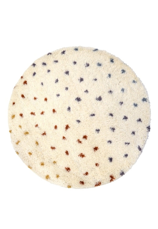 SNUG SPOT Rug – Cream with Spot Pattern – Circle & Rectangle Options
