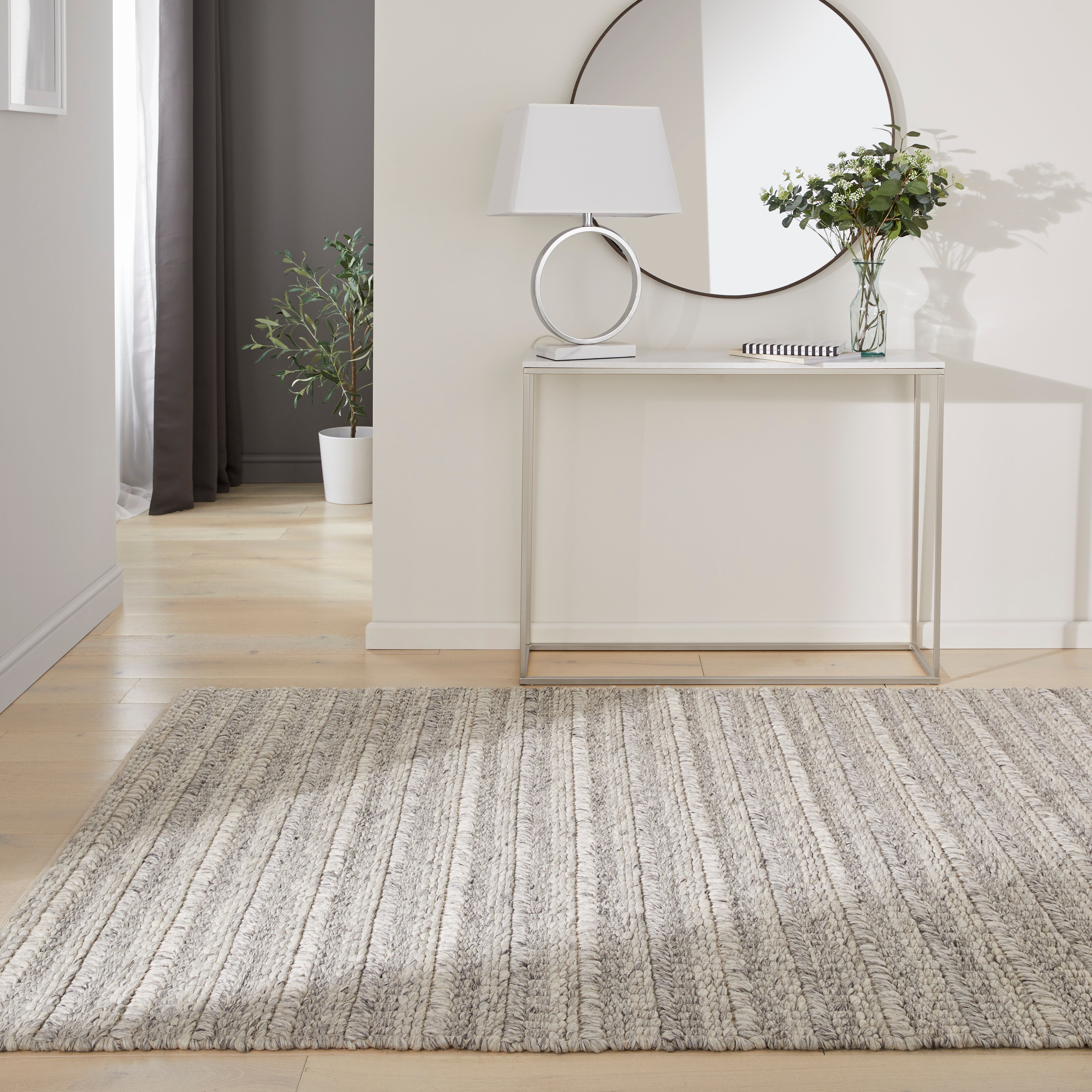 Savannah Textured Elegance - Grey & Taupe Wool Rug for Cozy Spaces