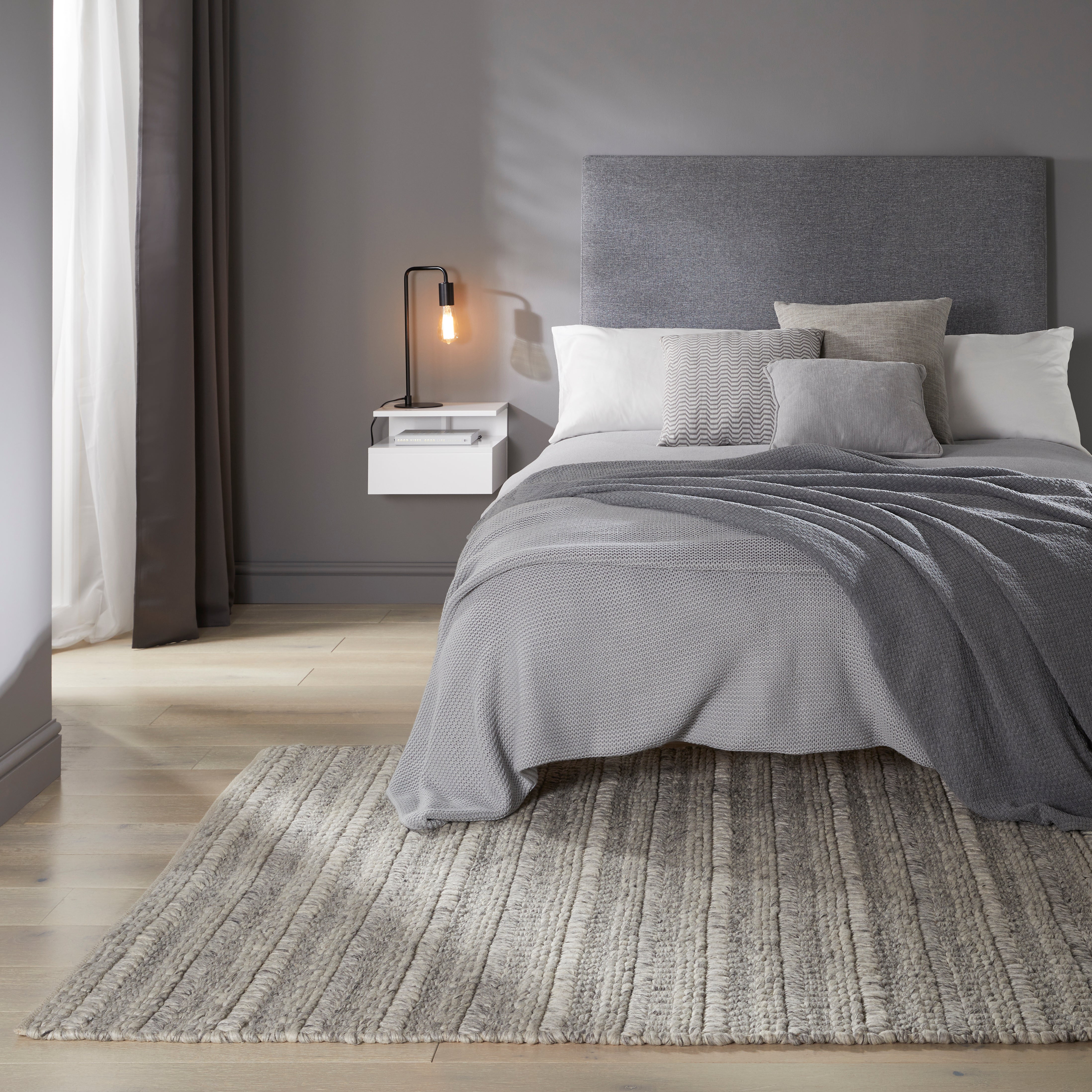 Savannah Textured Elegance - Grey & Taupe Wool Rug for Cozy Spaces