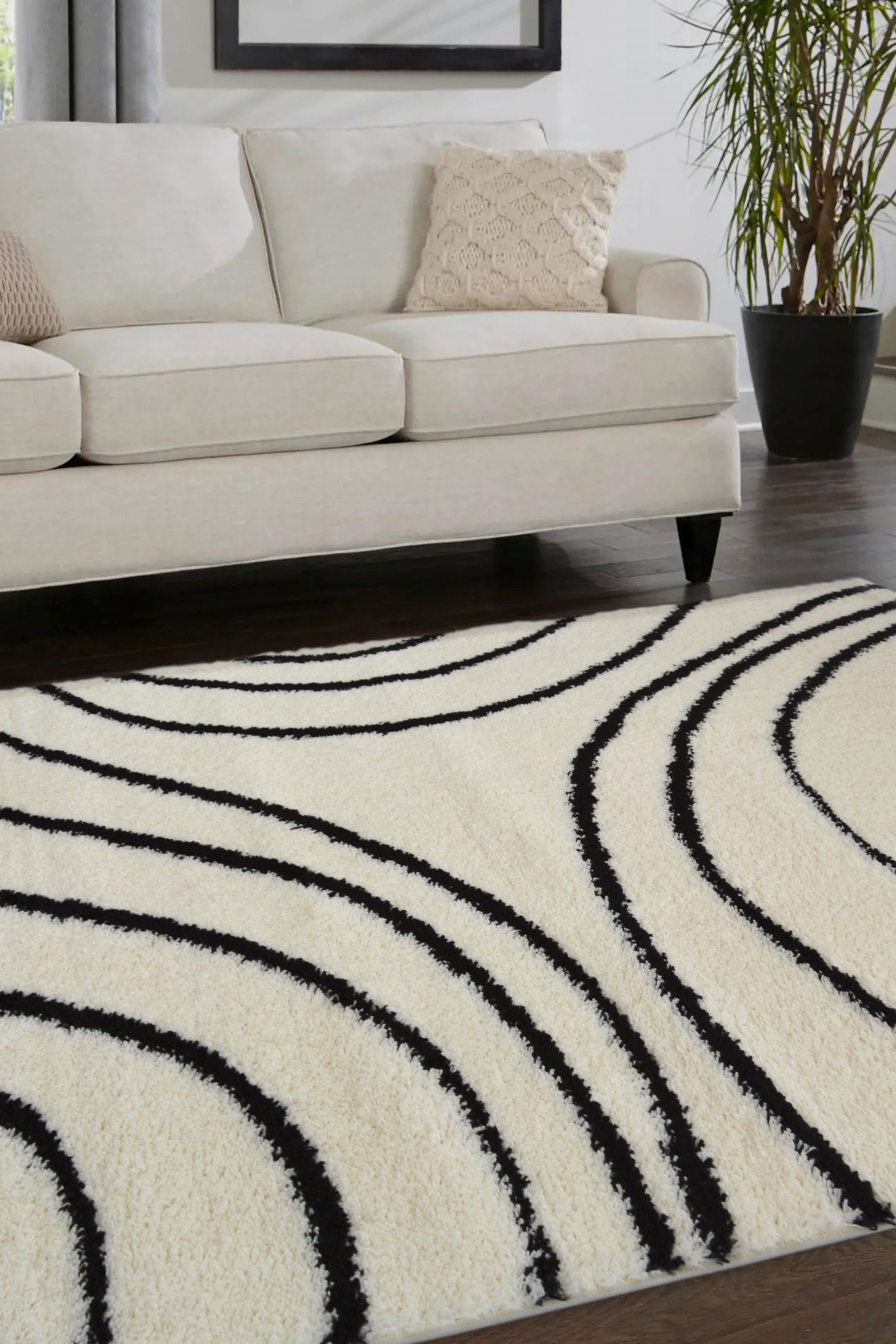 SNUG Iso Serenity - Contemporary Ivory Curves Rug