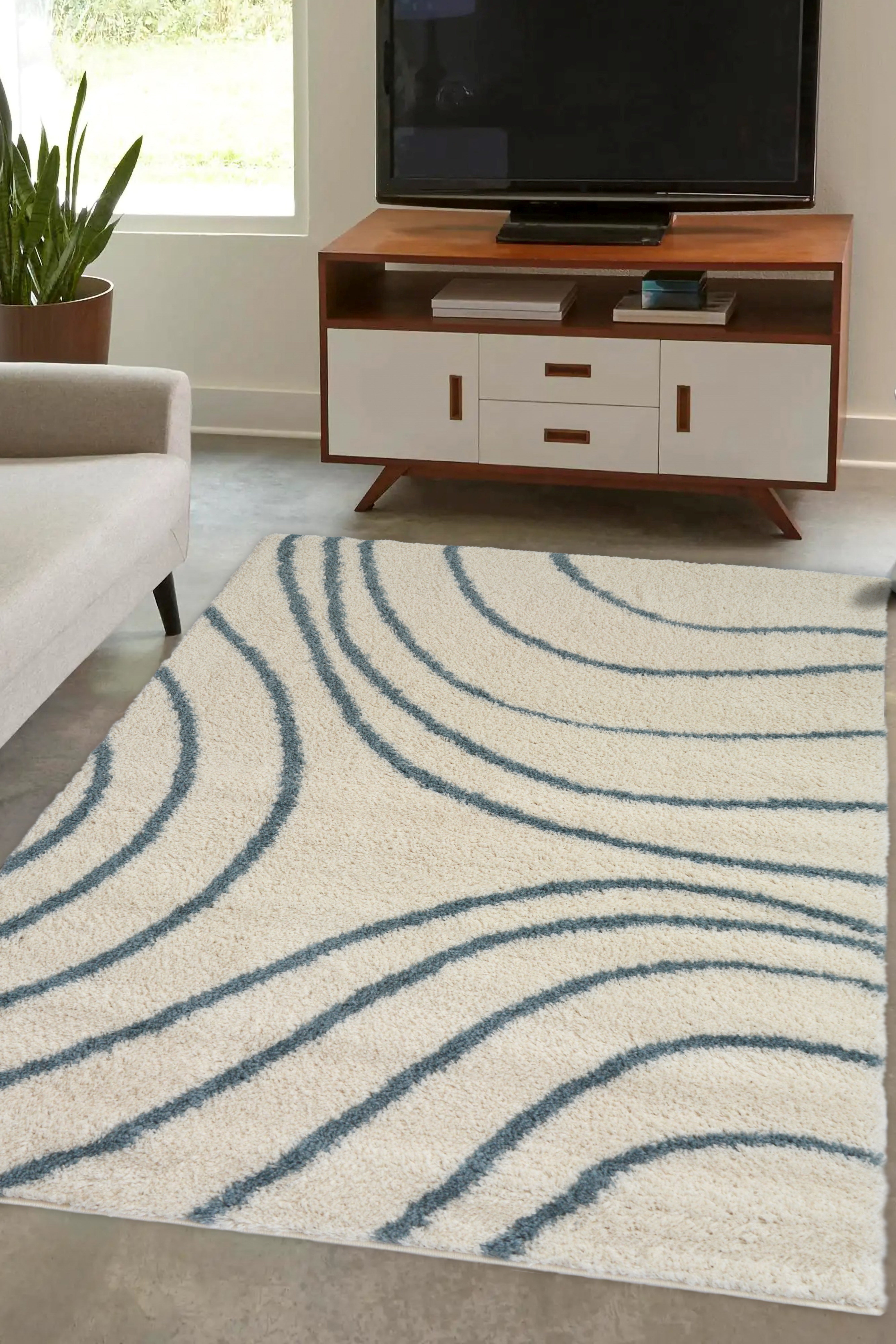 SNUG Iso Serenity - Contemporary Ivory Curves Rug