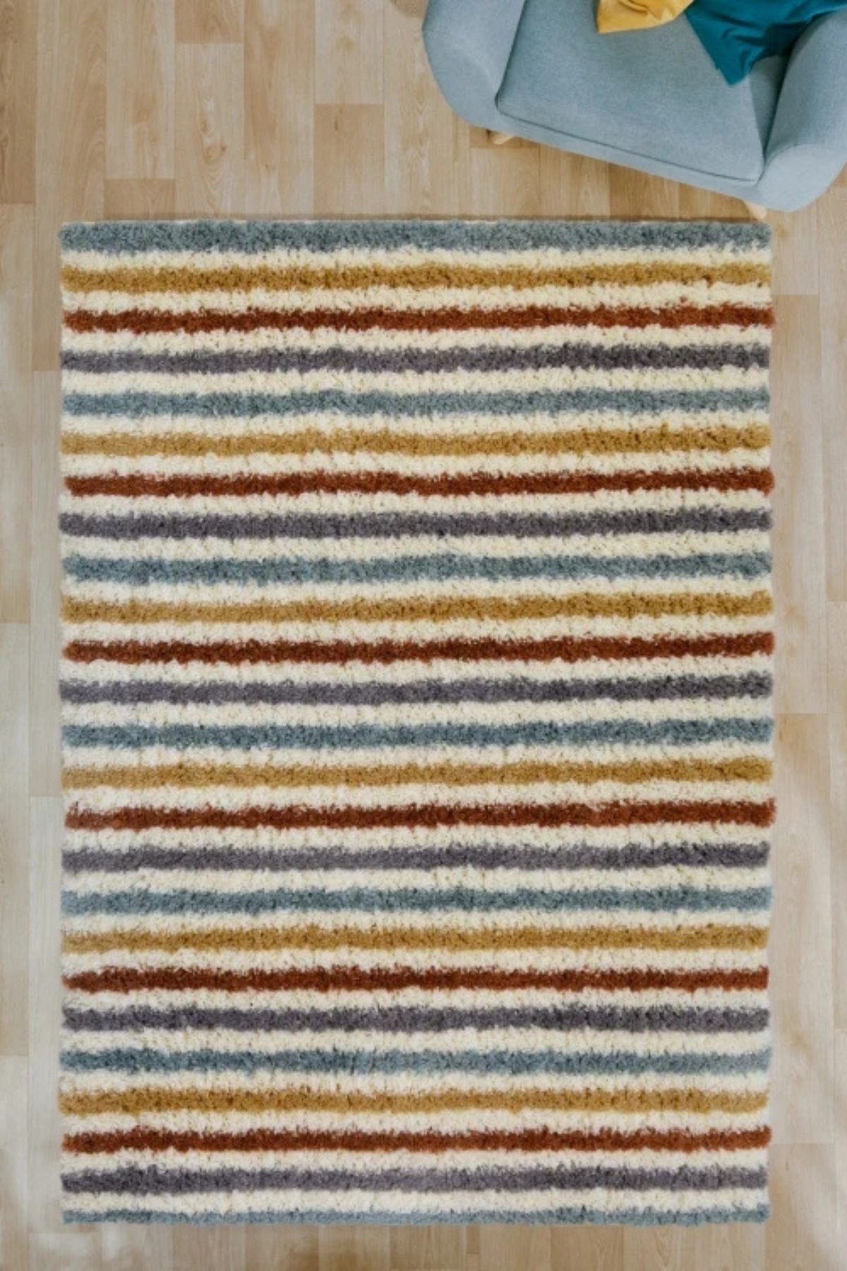 SNUG Stripe Serenity - Multicolor Rugs for Vibrant Living Spaces