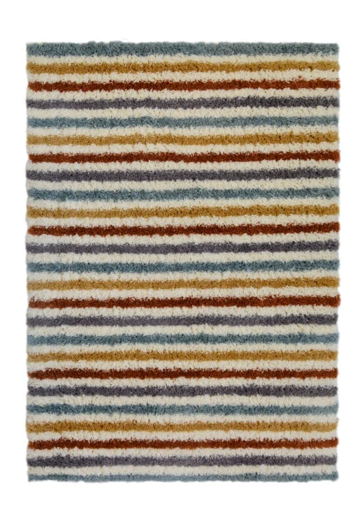 SNUG Stripe Serenity - Multicolor Rugs for Vibrant Living Spaces