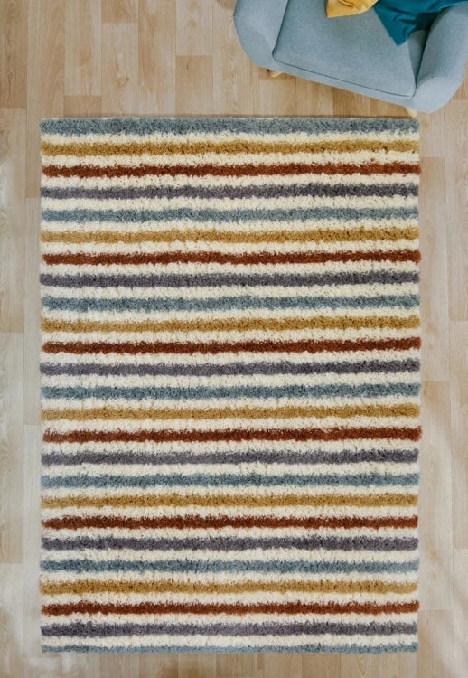 SNUG Stripe Serenity - Multicolor Rugs for Vibrant Living Spaces